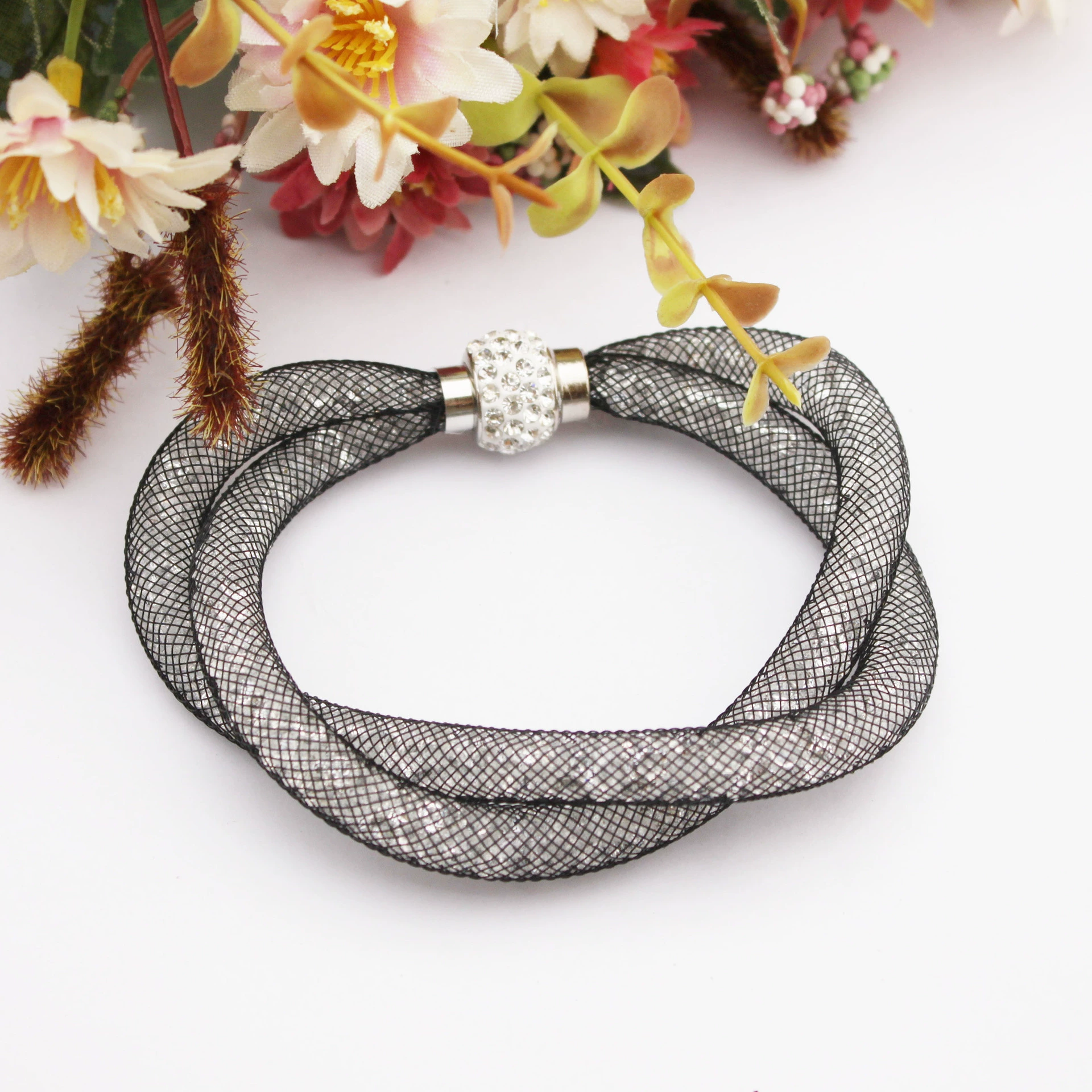 Woven magnetic bracelet handmade, European style