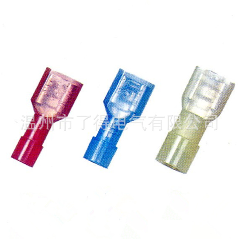 尼龙全绝缘接头 FDFN5.5-250 黄色 冷压端子端头 6.3插簧