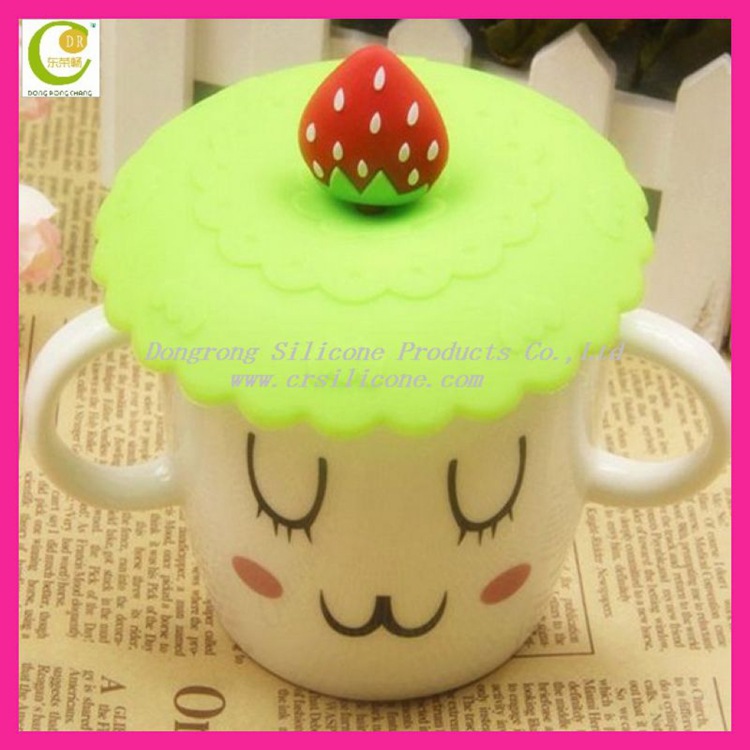 专业生产可爱卡通硅胶杯盖陶瓷马克杯玻璃杯防尘密封盖