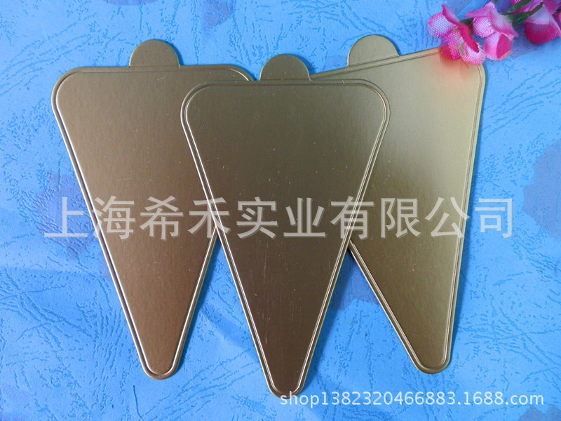 小蛋糕垫/甜品托/金卡纸 金色 三角形蛋糕底垫 100只/件