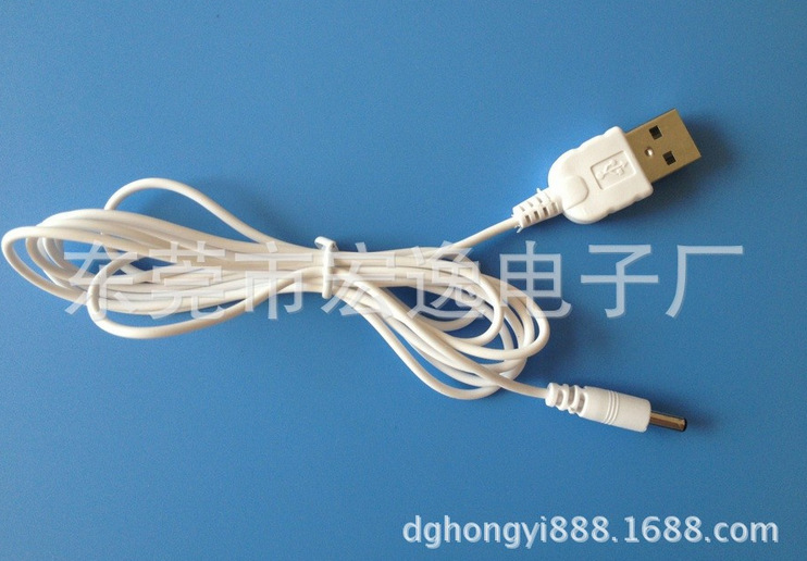 大量供应USB A公转5.5/4.0/3.5/2.5/2.0DC电动牙刷电源充电连接线