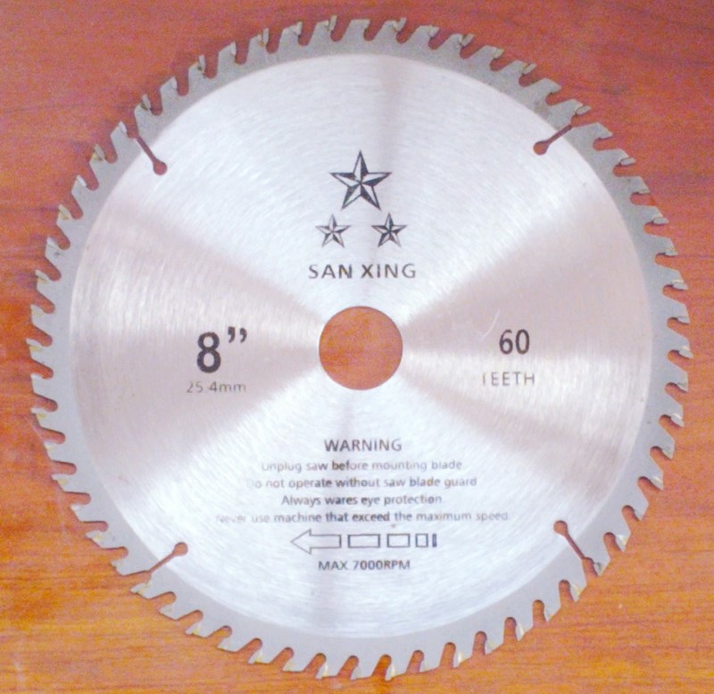 厂家供应 硬质合金木工锯片/电圆机用锯片/切割片8寸60齿 可定制