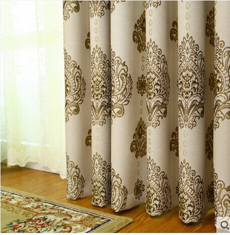 new pattern Shades Factory Direct selling high-grade European style Linen Jacquard weave Cotton and hemp curtain wholesale machining