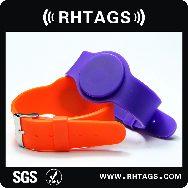 RFID硅胶腕带、硅胶腕带id卡、I code SLI硅胶腕带防水加密卡芯片