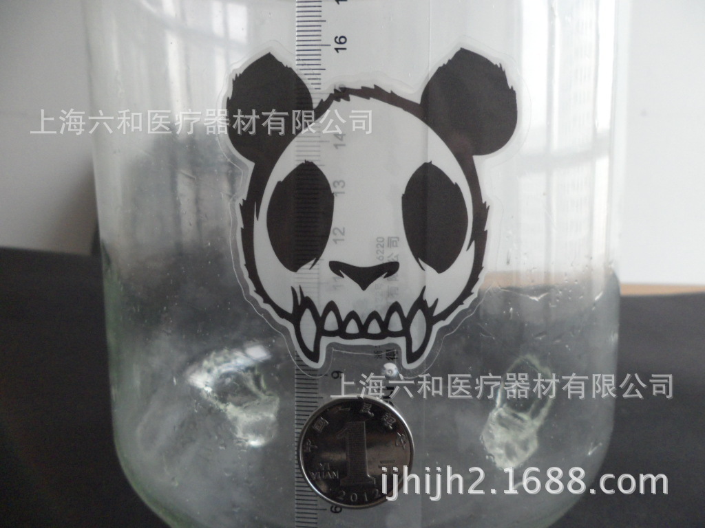 单张透明贴纸熊猫贴纸黑色贴纸汽车贴纸发财贴纸潮流贴纸S5