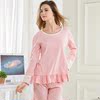 Autumn knitted cotton pijama, set, simple and elegant design