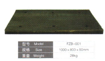 橡胶减速板 防噪板 停车场坡道隔音 100*80*4.5cm 25kg 厂家
