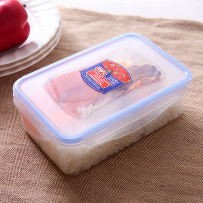 厂家直销食品密封盒定制款长方形饭盒微波炉透明塑料PP保鲜盒批发