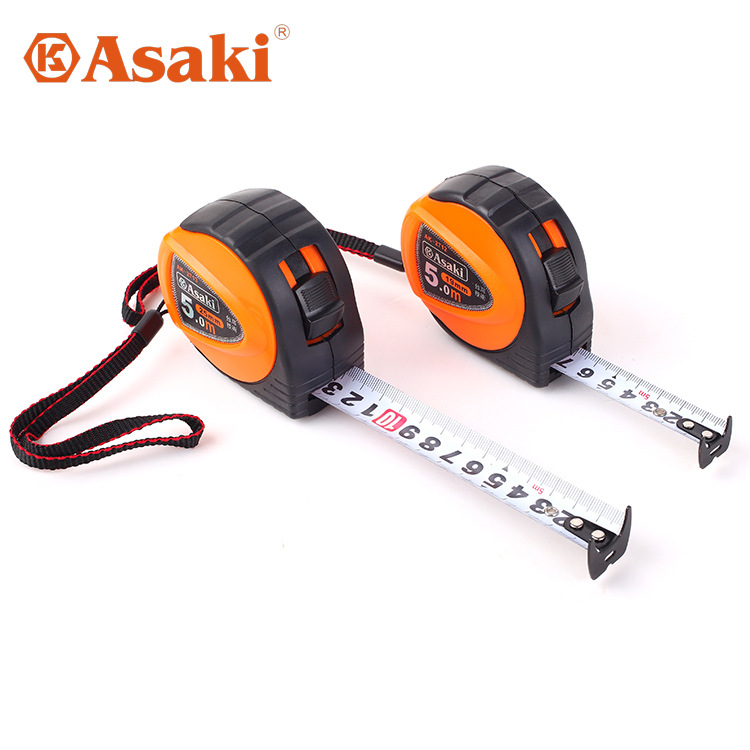 雅赛崎 台湾制造 高档包胶双面印字钢卷尺 测量钢尺3米 5米 7.5米