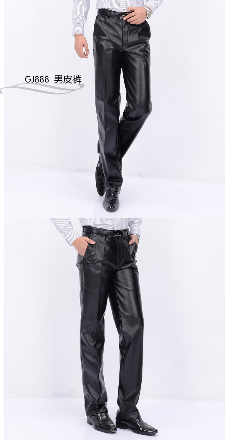 Pantalon cuir homme droit pour hiver - Ref 1494693 Image 7