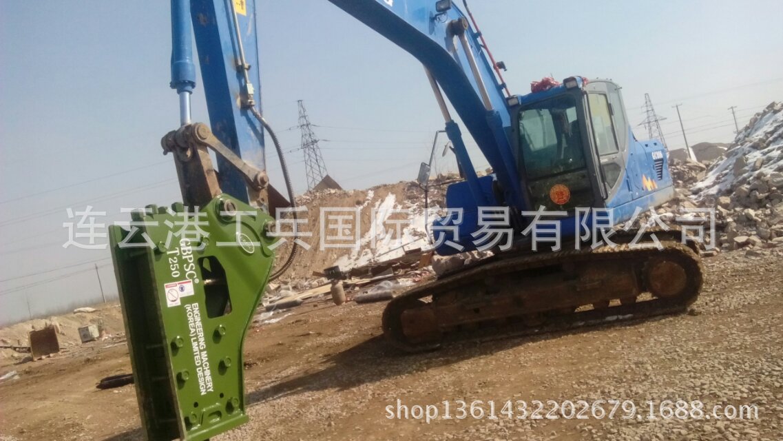 工兵破碎锤 水山炮头机  炮机 T250 钎杆140/20-30吨 山重208