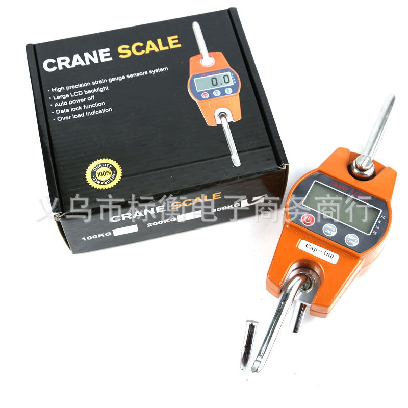 供应迷你电子吊钩秤 300kg电子吊秤 电子秤 手提式电子吊钩称