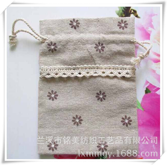 厂家订制 黄麻 仿麻 棉麻  麻布束口袋  手提购物袋 环保麻布袋