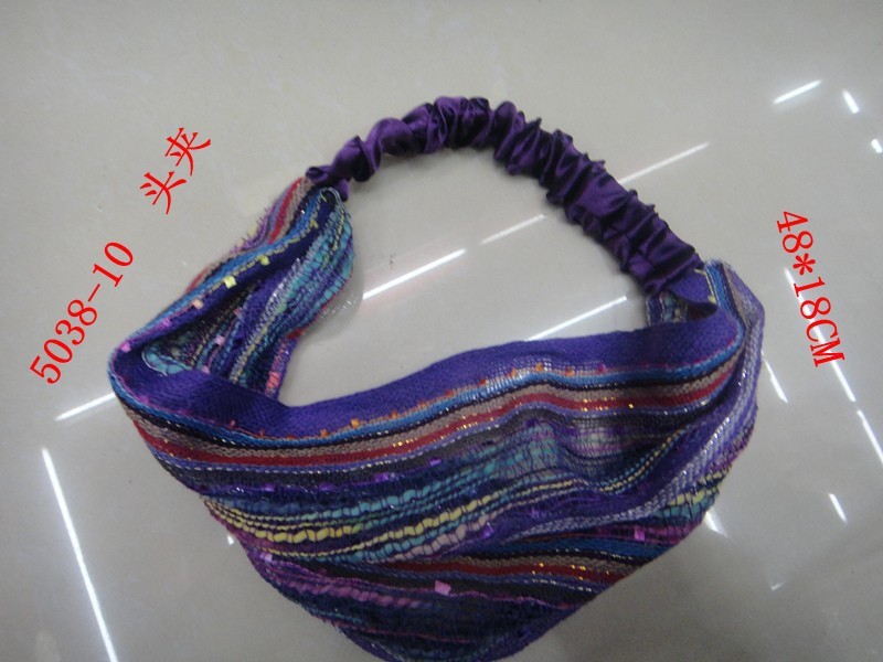 大肚纱头带_大量色织人棉麻长围巾头带头夹披