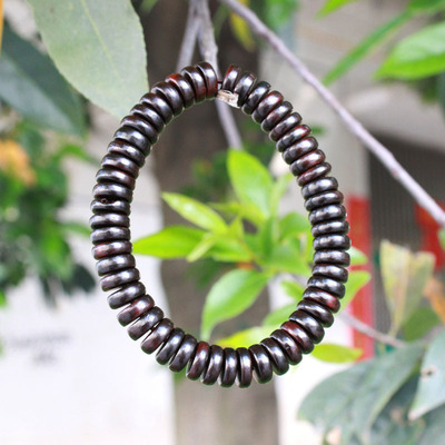 Big leaf sandalwood Beads bracelet Red sandalwood slice bead Rosewood Hand string wholesale