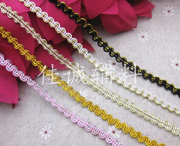 多色小弯花边 双层波浪花边 服装辅料DIY配件 0.5CM