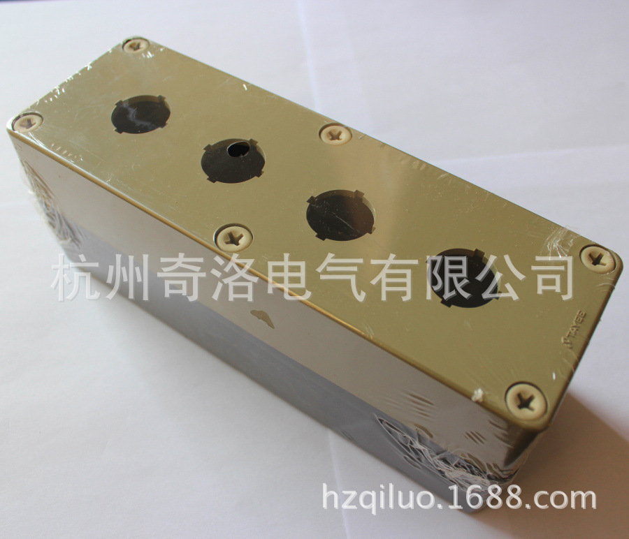 原装正品TAYEE上海天逸ABS黄色盖四孔按钮盒TYX4/Y(220*75*85)