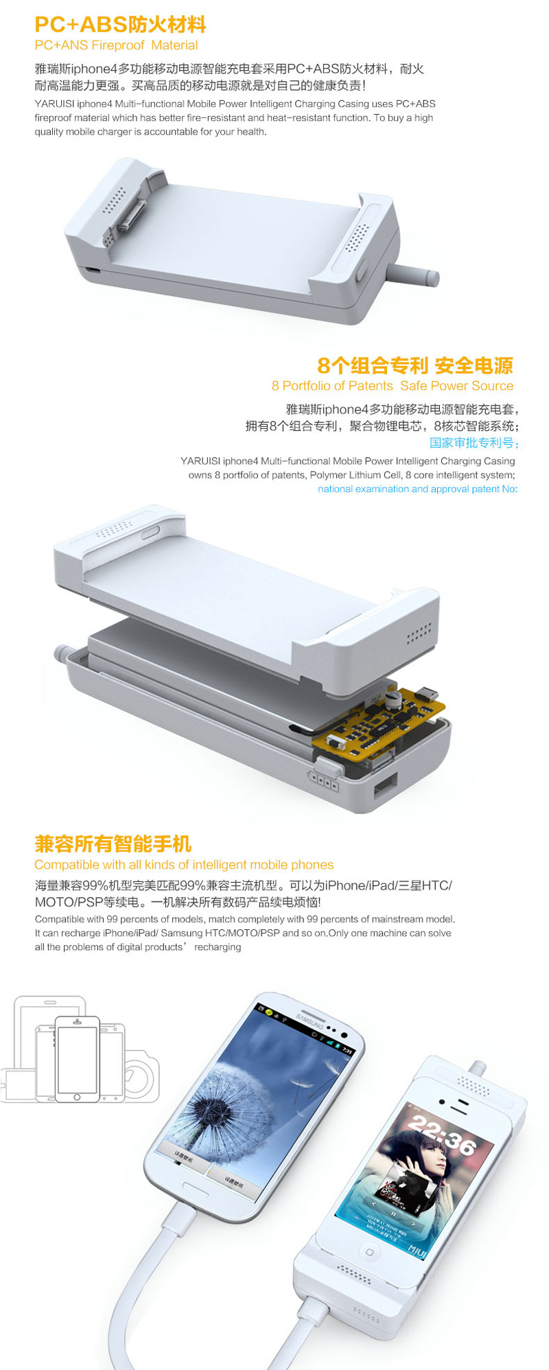 厂家直销 新款创意复古大哥大移动电源 背夹iPhone5 5S手机充电宝,随机发货9