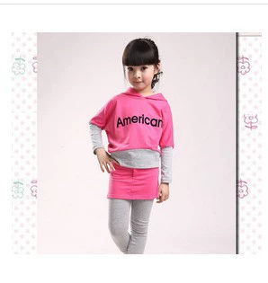 Set, spring sweatshirt with letters, for teenagers, 2 pieces