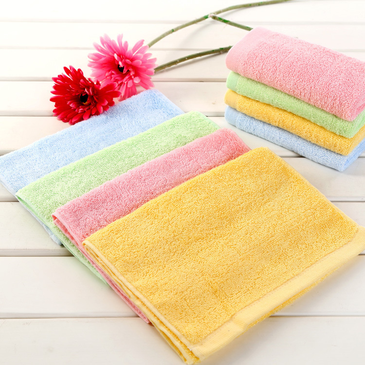 Bamboo fiber children's towel 25x50 baby baby children children's face washing small towel factory wholesale
