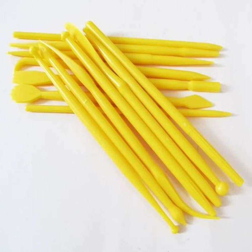 Флип инструменты для сахарного торта 14 мини-Сахарный цветок в форме резьбы групповые инструменты (желтый) в наличии оптом