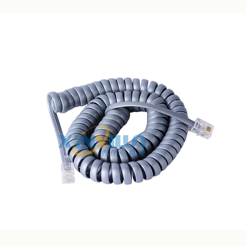 电话线 电话机 听筒线 电话曲线 电话机 手柄线 3米 银灰色 4P4C