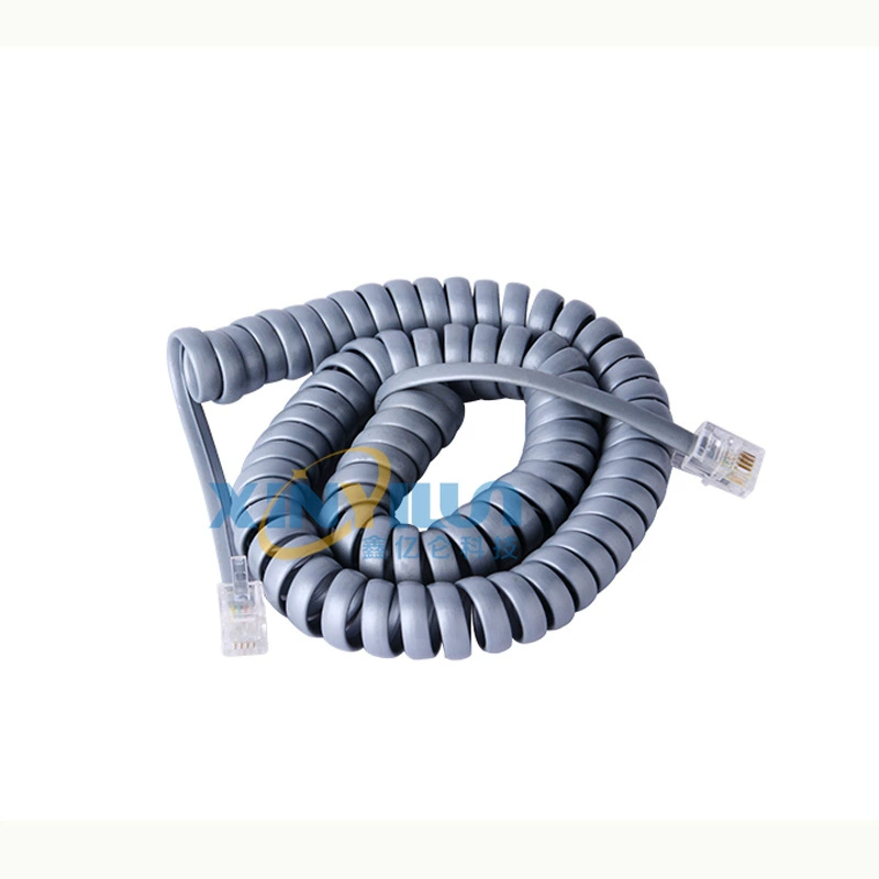 Телефонная линия телефонная кривая телефонная ручка Line 3 M серебристо-серый 4P4C