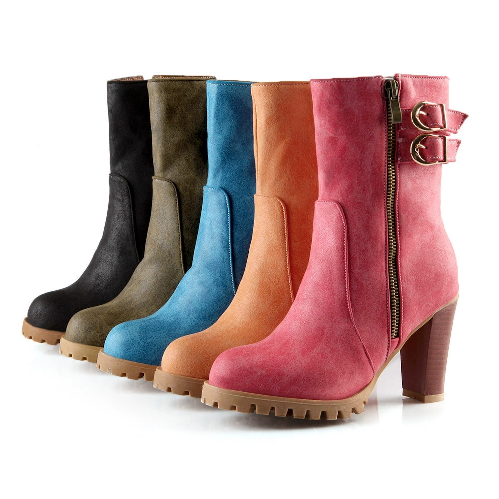 2014 осень и зима Новый PU искусственной кожи говядина сухожилия противоскользящие Сапоги снизу JGB2014N010064