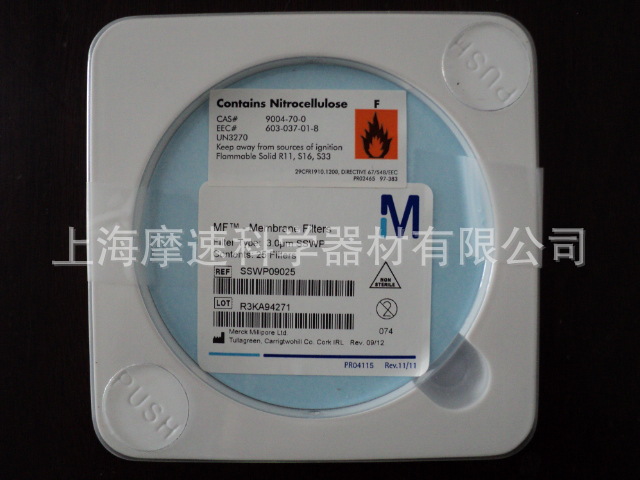 SSWP09025 Millipore 90mm白色光面MCE表面滤膜