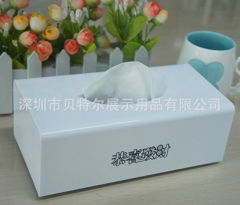 亚克力纸巾盒 亚克力储物盒 饰品摆放盒 有机玻抽纸盒厂家直销