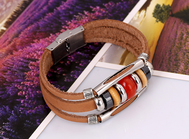 Alloy Fashion Geometric bracelet  red NHPK1744redpicture4