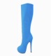 819-6 The new model of Britain's autumn and winter simulation skin ultra high heel repair thin leg round head long tube female boots