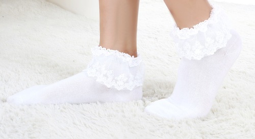 Spring and Autumn New Solid Color Women's Socks Spring Japanese Lace Socks Socks Cotton Manufacturer Wholesale