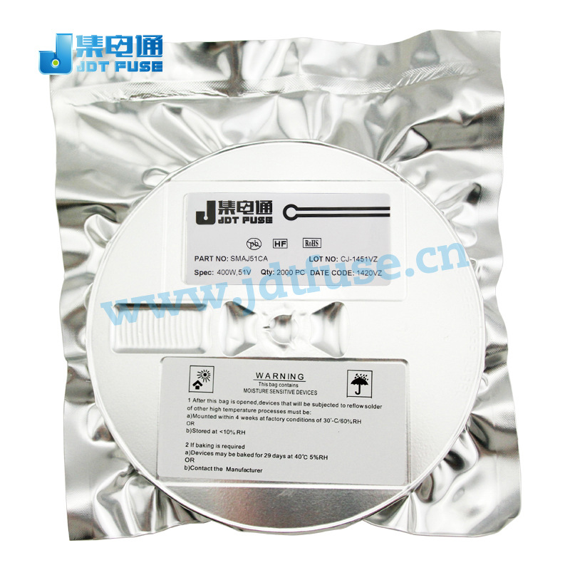 SMAJ51CA  瞬态抑制二极管 51V双向TVS管 贴片 功率400W 厂家直销