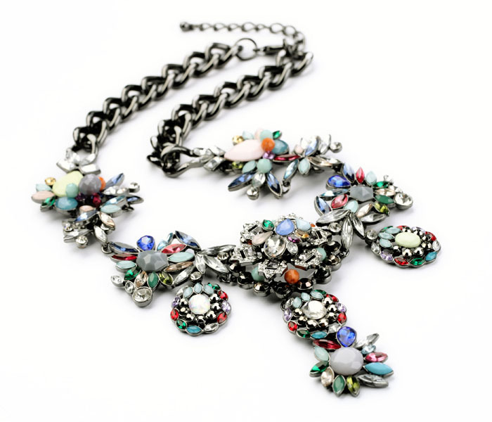 Fashion Items Wholesale Exaggerated Flowers Colorful Necklace Jewelry Wholesales Fashion display picture 6