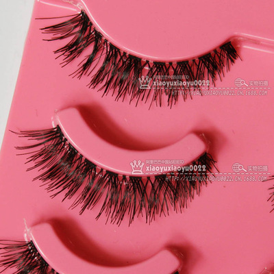 特價A90 純手工眼睫毛假睫毛 冰冰淩亂眼尾長濃密款透明梗批發