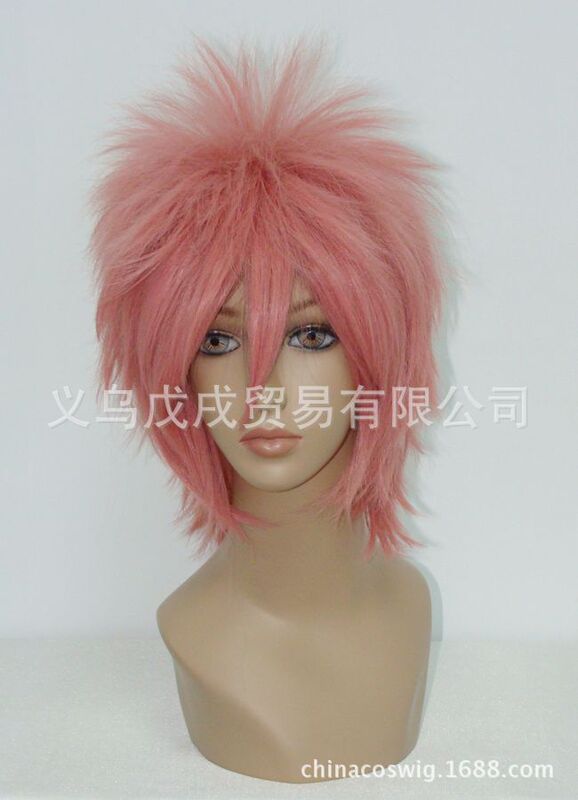 023G Fairy Tail Naz Doragnier Mixed Pink Anime Wig Wholesale