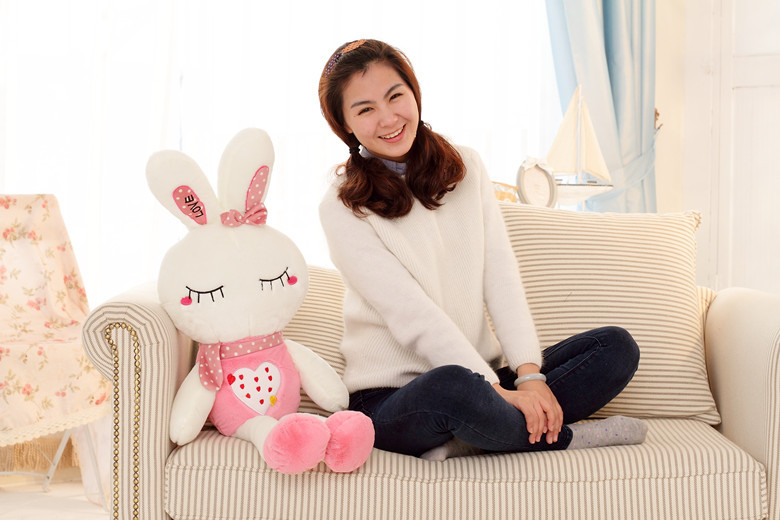 큰 핑크 토끼 인형 인형 선물 도매 사랑 토끼 인형 인형 장난감 작은 흰색 토끼 인형 연인