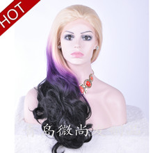 出口假发 前蕾丝假发 lace front wig 高温丝化纤假发批发价格