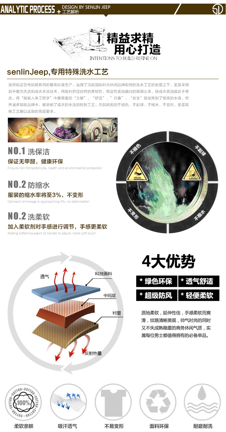 Débardeur sport homme SENLINJEEP - Ref 540934 Image 17