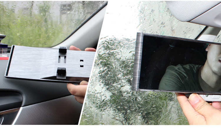 The second generation of large field of view anti-glare rearview mirror ghost-free explosion-proof wide-angle curved blue mirror 280mm CS-104