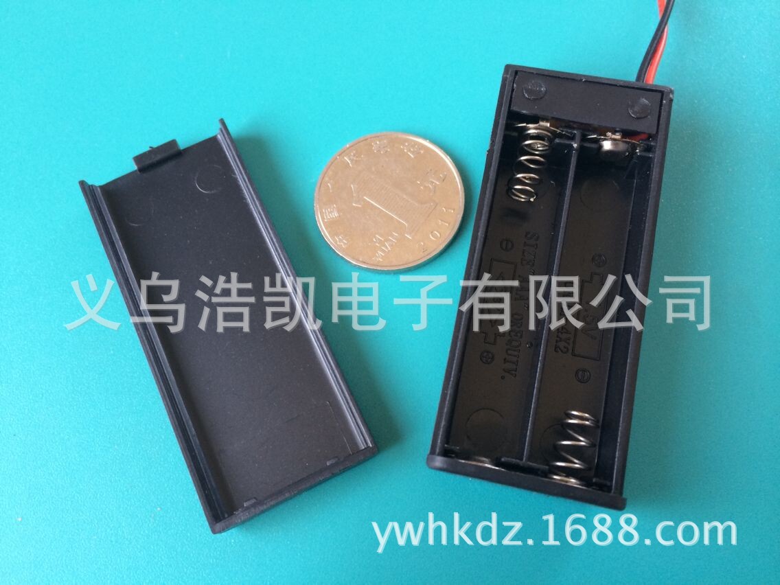 电池盒7号2节有盖带开关 AAA  3V DIY玩具盒