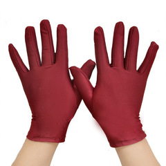 High-Elastic Spandex Gloves, Solid-Color Sun-Protection Short Gloves, Unisex Everyday Gloves – Durable & Care-Friendly