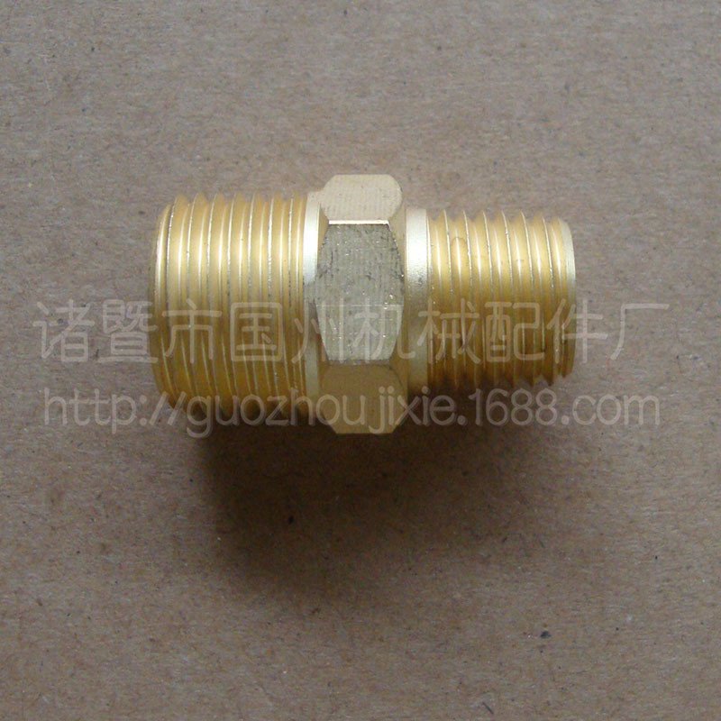 供应黄铜变径直通接头NPT3/8－NPT1/4