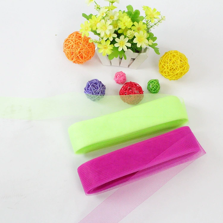4cm elastic stretch mesh with horsehair fishbone tulle wedding Latin dance headpiece accessory