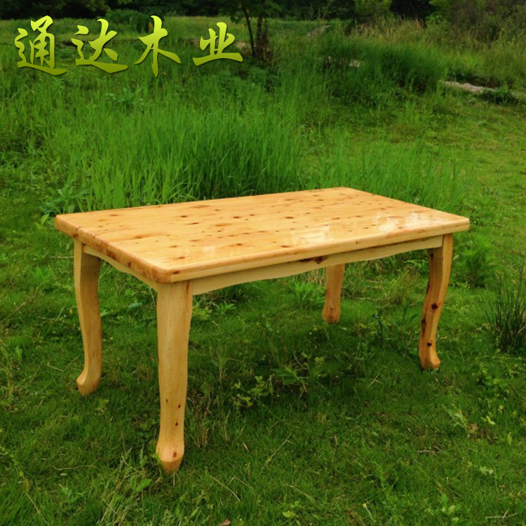 Manufactor Solid wood furniture Cypress tea table solid wood leisure time Countryside tea table Solid wood furniture tea table customized