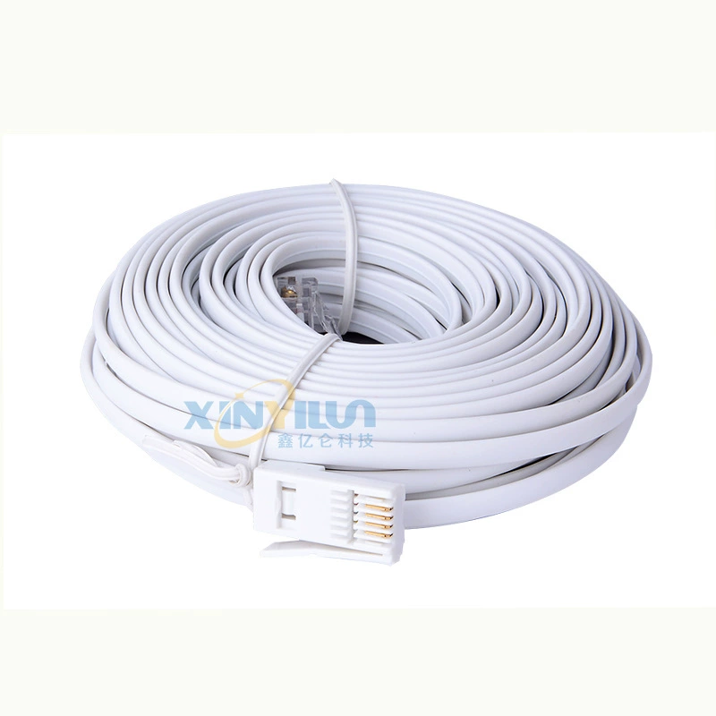 Британская телефонная линия RJ11 UK 6P4C четырехъядерная телефонная линия 9 м 30 футов Британско-американская телефонная линия