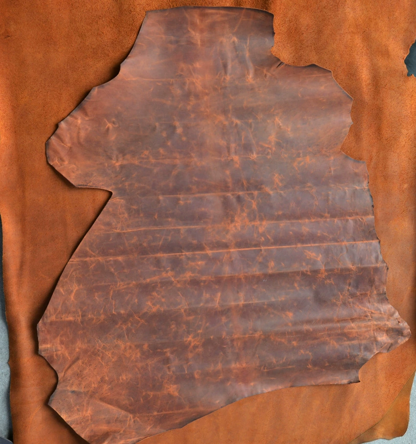 Spot special supply 1.0-1.2 Oil waxy color transformer head layer crazy horse goatskin leather