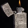 Bold -carving pattern fighting machine shell design and manufacturing metal lighter case manufacturing gold, silver and copper material