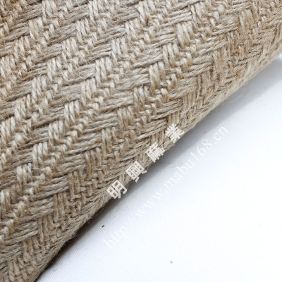 明兴麻业 鞋材编织斜纹黄麻布 鱼骨纹粗麻布|ru
